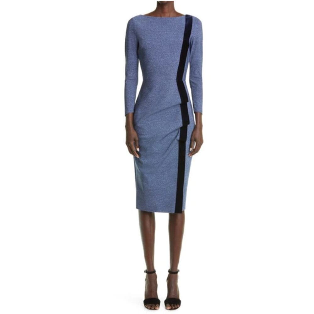 Chiari Boni La Petite Robe Bambolah Long Sleeve Midi Dress Sz 4 NWT Business